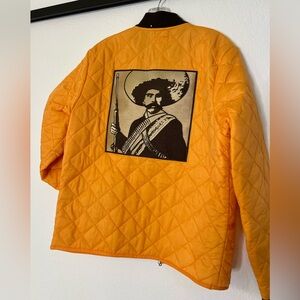 Supreme orange quilted lightweight jacket